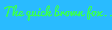 Image with Font Color 37FF55 and Background Color 29BBFF